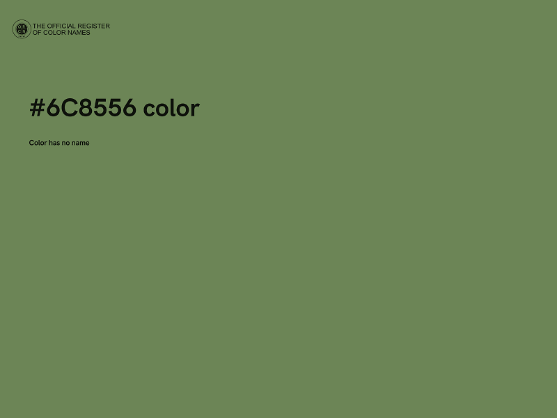 #6C8556 color image