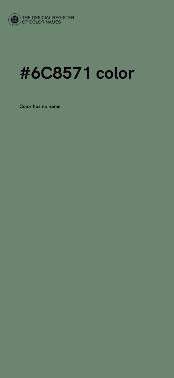#6C8571 color image
