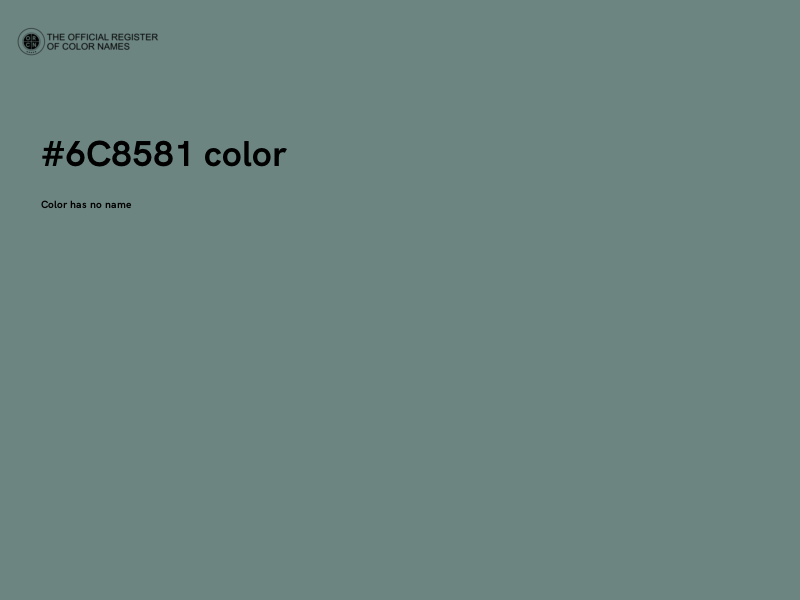 #6C8581 color image