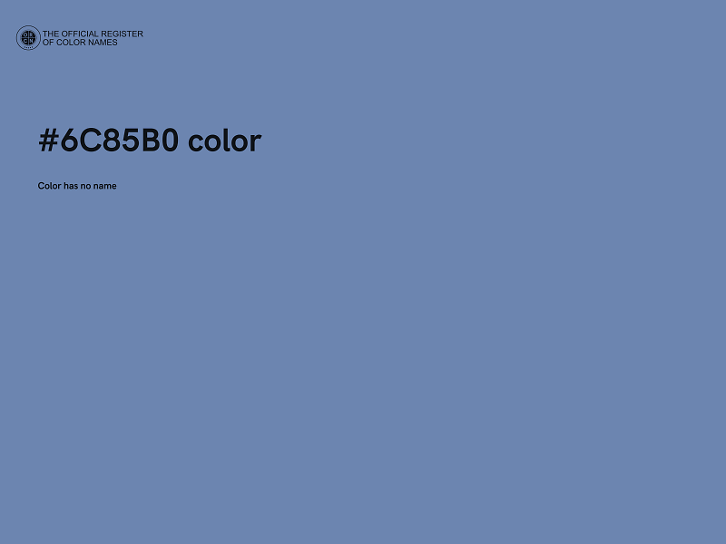 #6C85B0 color image