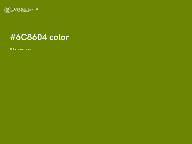 #6C8604 color image