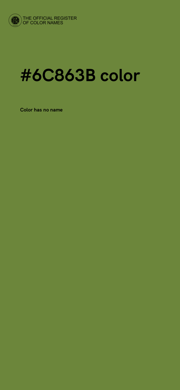 #6C863B color image