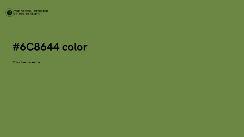 #6C8644 color image