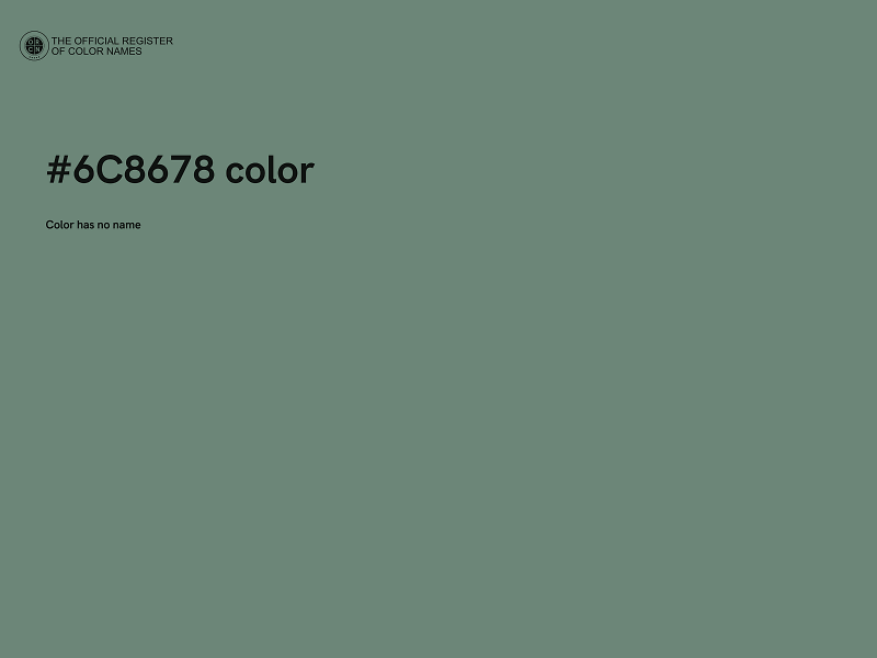 #6C8678 color image