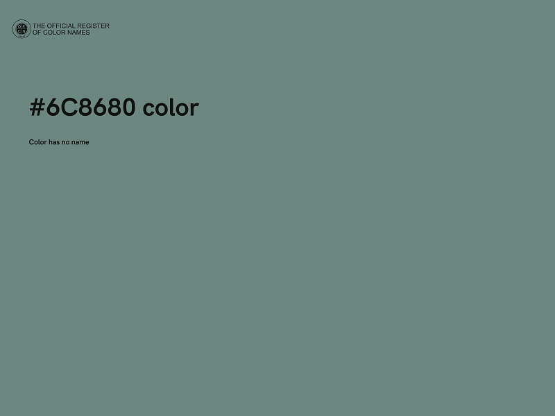 #6C8680 color image