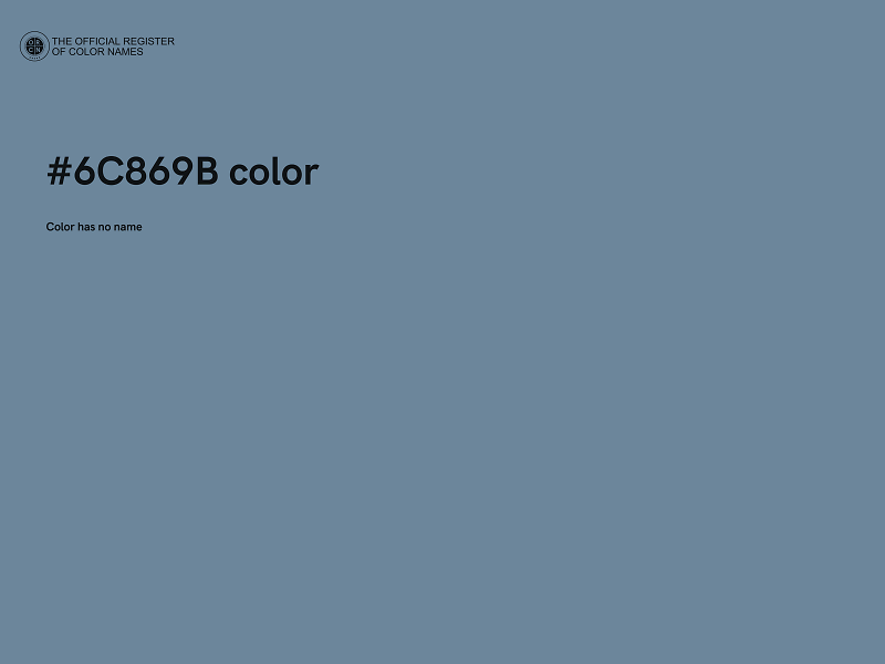 #6C869B color image