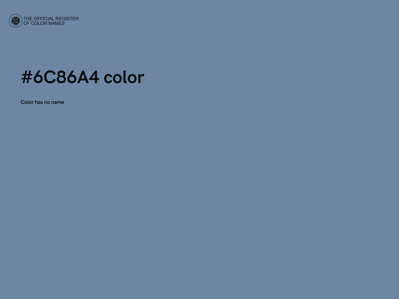 #6C86A4 color image