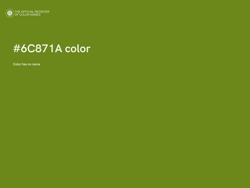 #6C871A color image