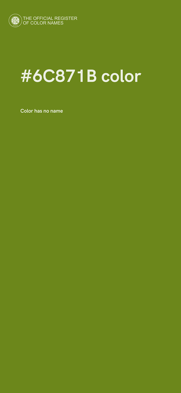 #6C871B color image