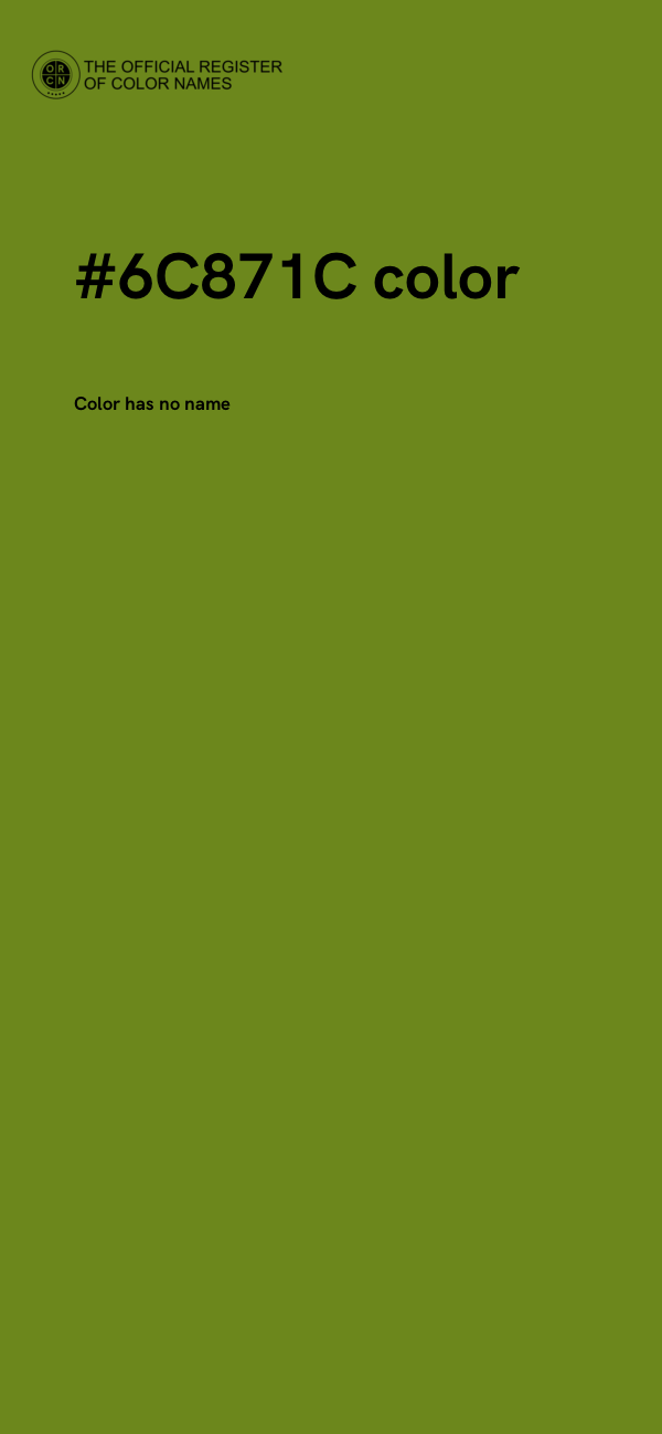 #6C871C color image