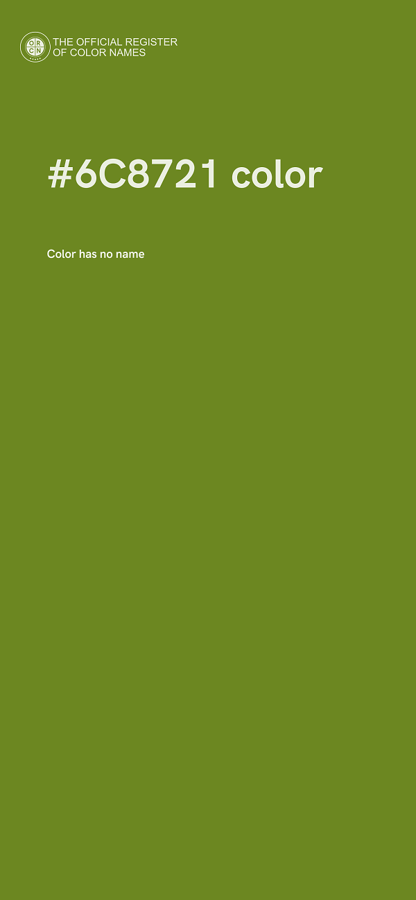 #6C8721 color image