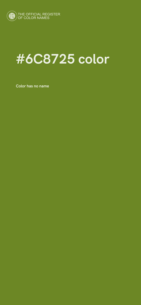 #6C8725 color image