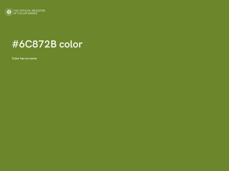 #6C872B color image