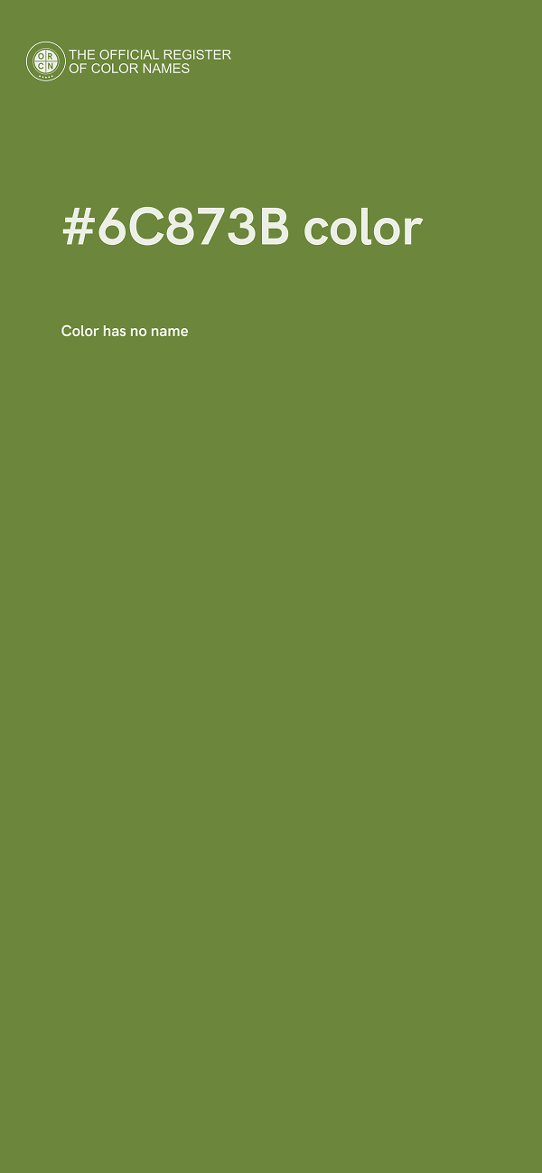#6C873B color image