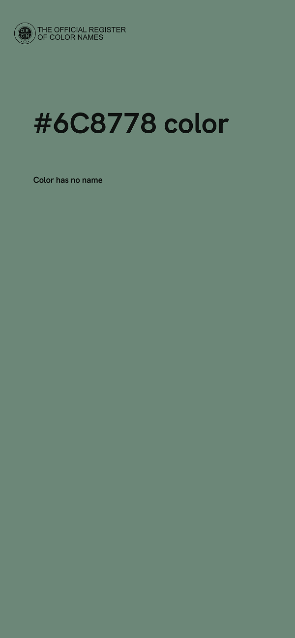 #6C8778 color image