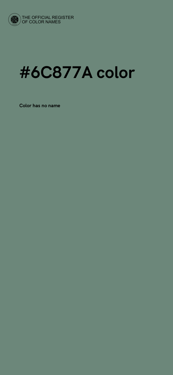 #6C877A color image