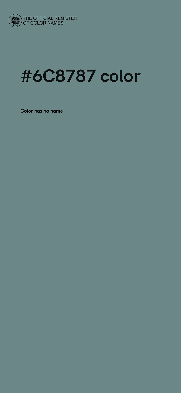 #6C8787 color image