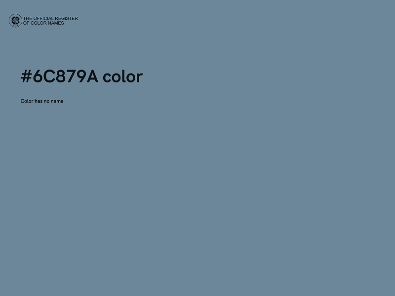 #6C879A color image