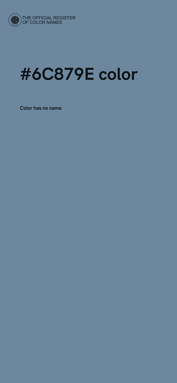 #6C879E color image