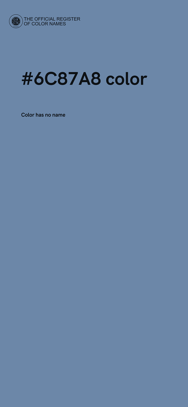 #6C87A8 color image