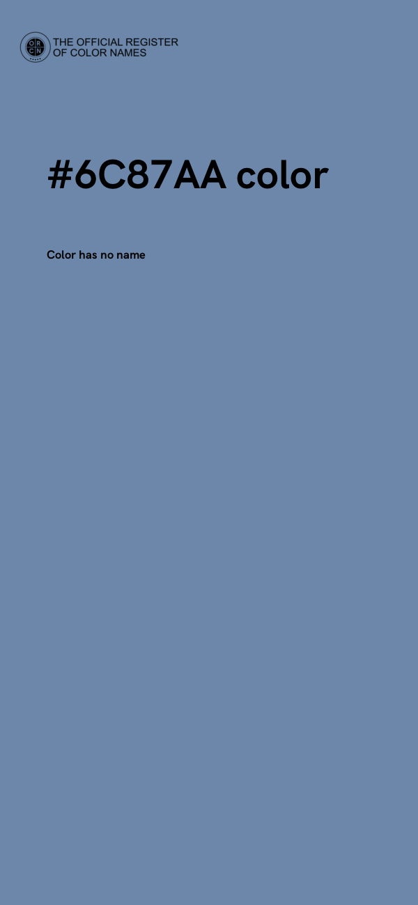 #6C87AA color image