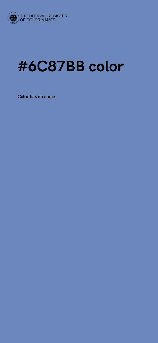 #6C87BB color image