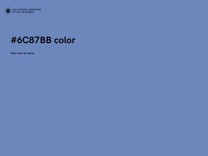 #6C87BB color image