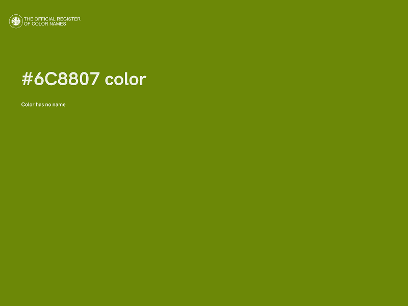 #6C8807 color image