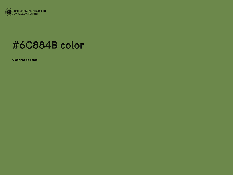 #6C884B color image