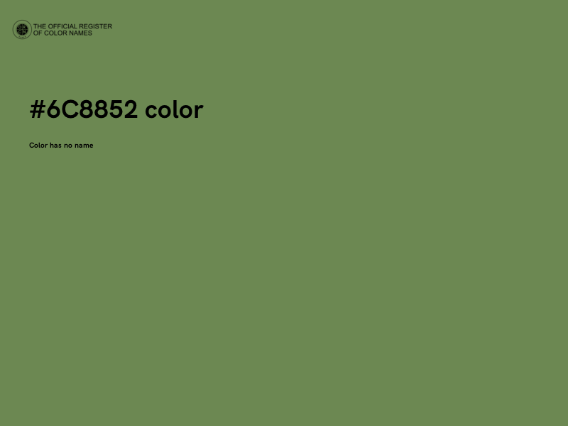 #6C8852 color image