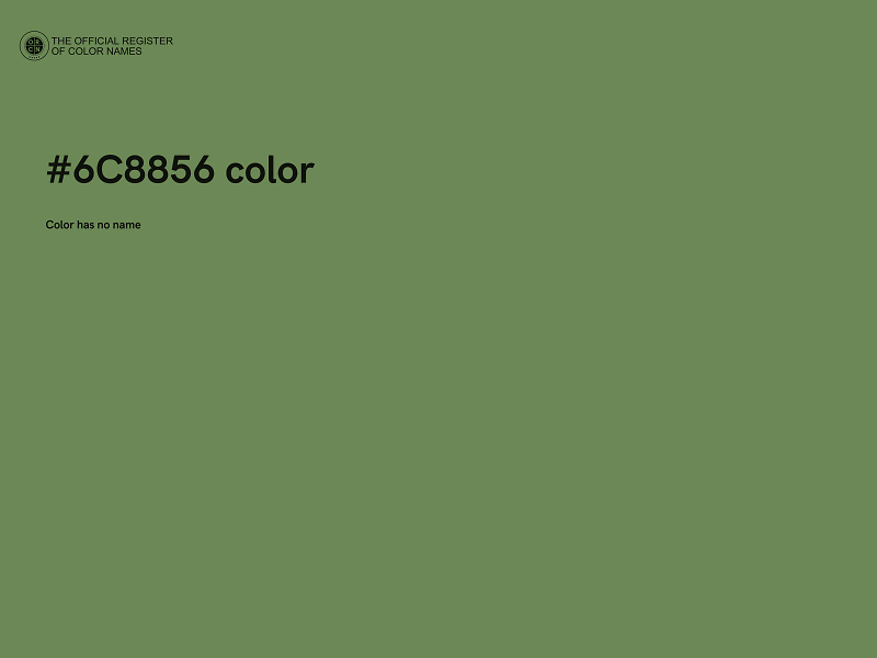 #6C8856 color image