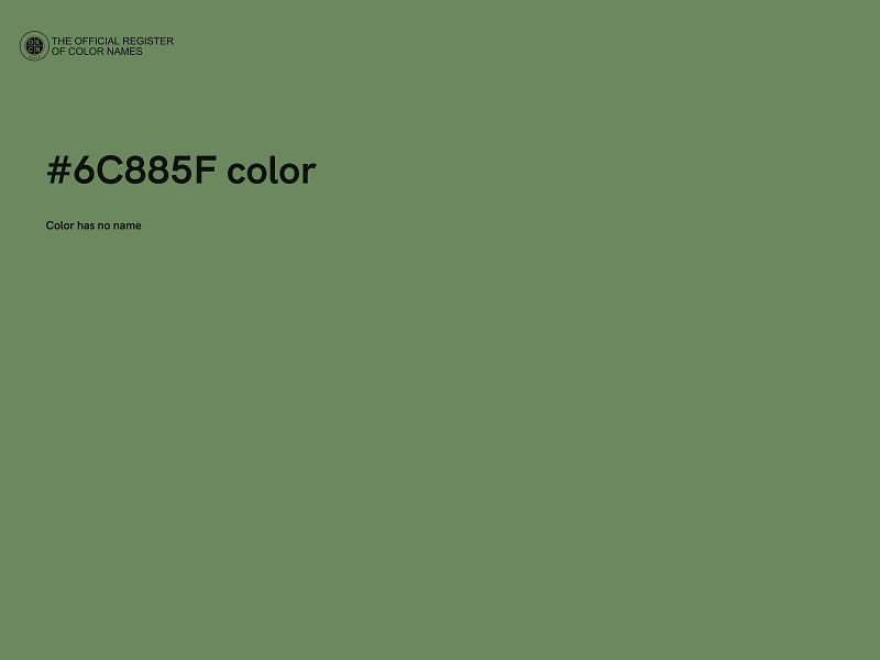 #6C885F color image