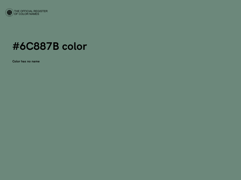 #6C887B color image