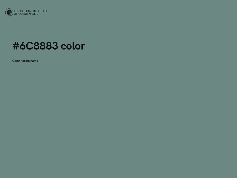 #6C8883 color image