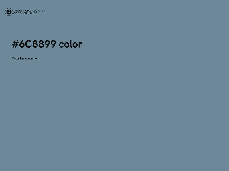 #6C8899 color image