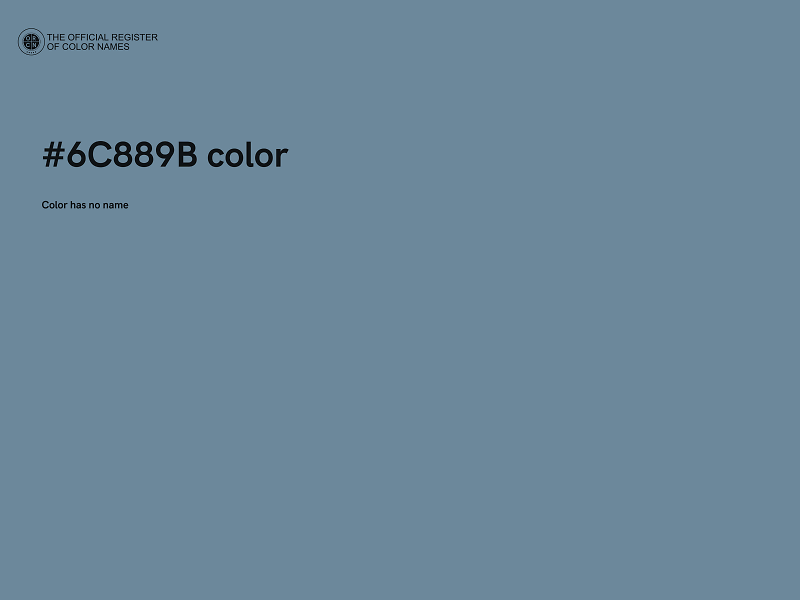 #6C889B color image