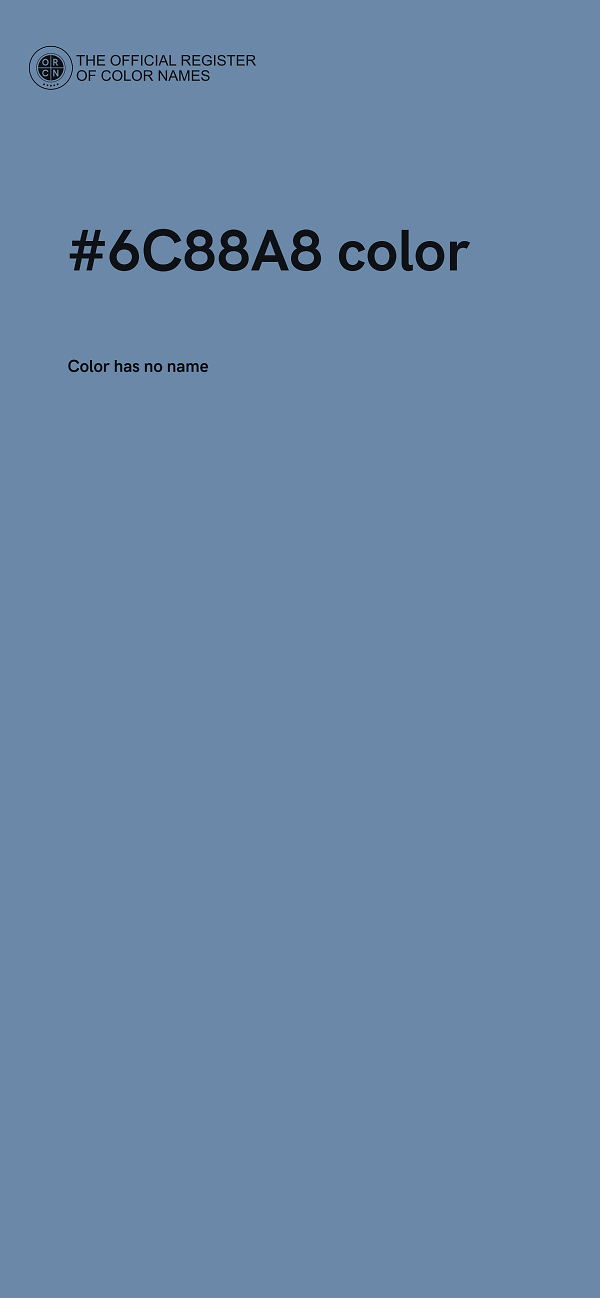 #6C88A8 color image