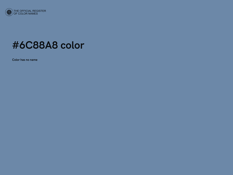 #6C88A8 color image