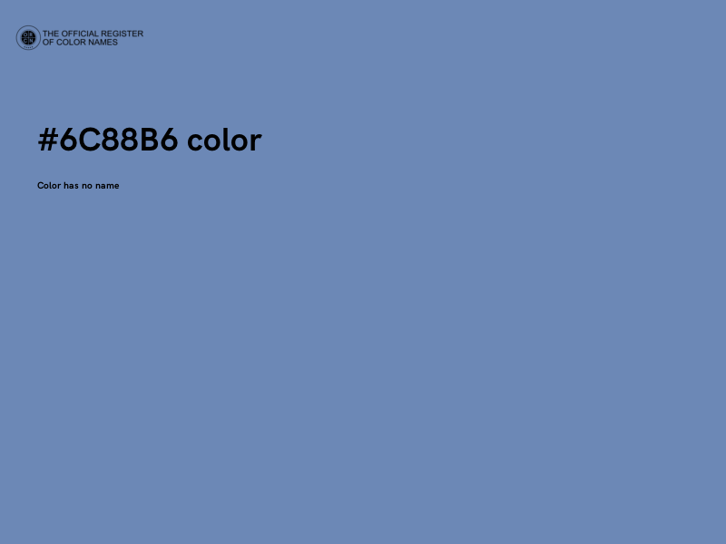 #6C88B6 color image