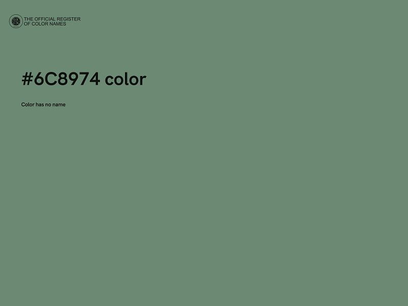 #6C8974 color image