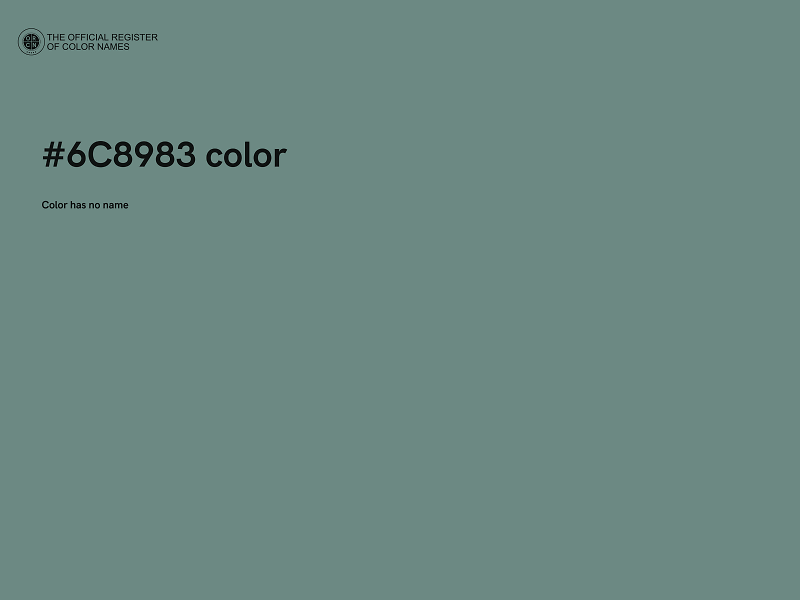 #6C8983 color image
