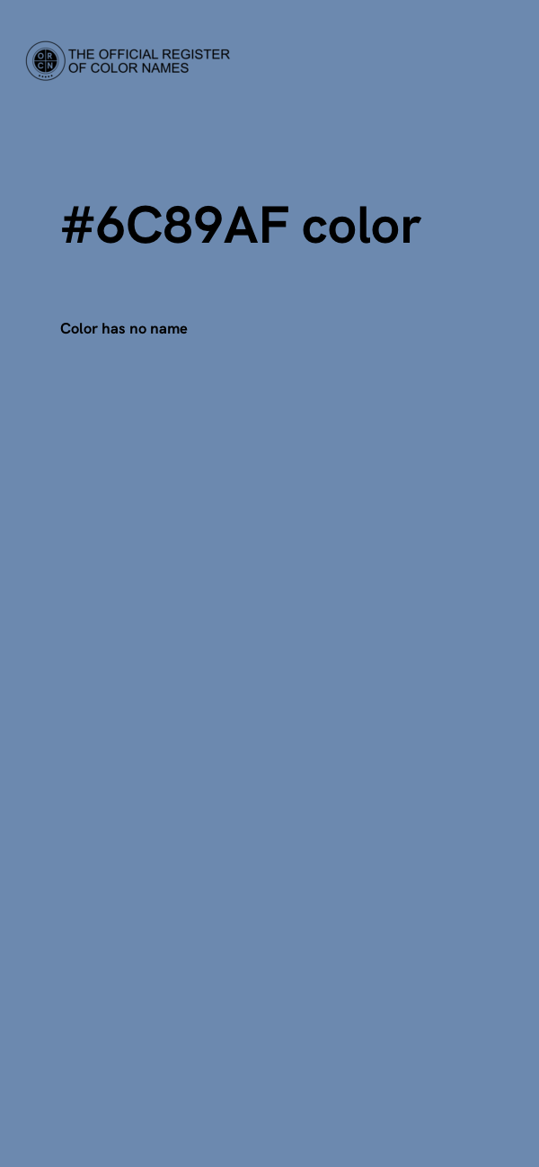 #6C89AF color image