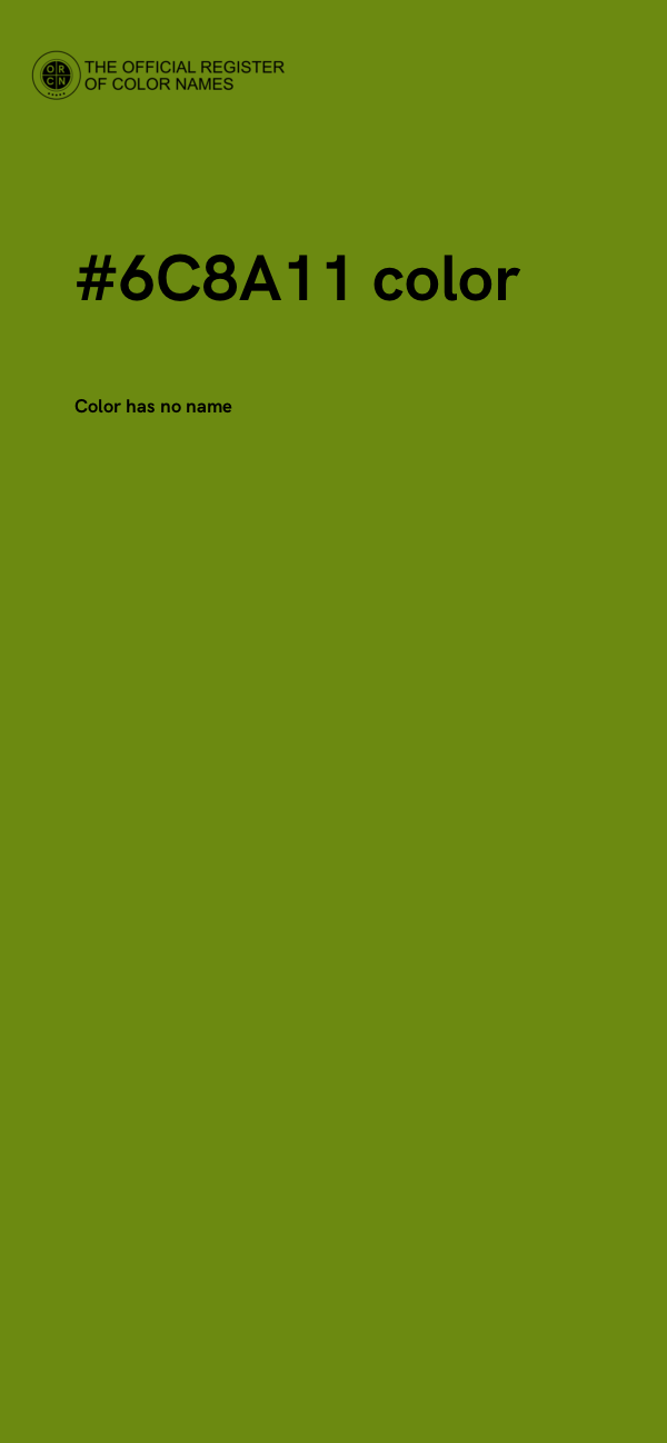 #6C8A11 color image