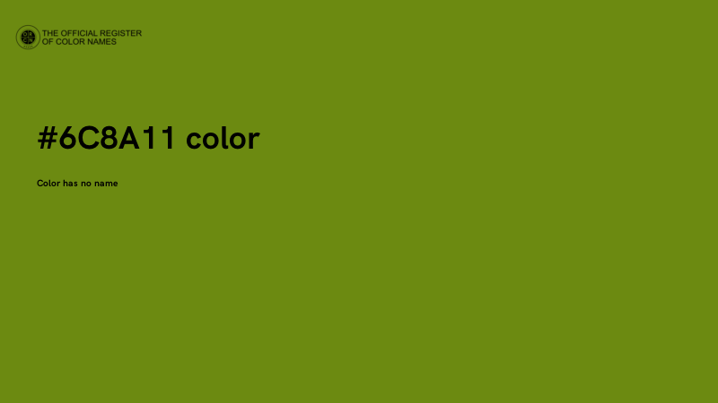 #6C8A11 color image