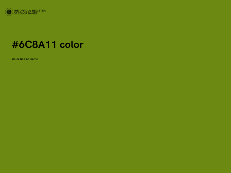 #6C8A11 color image