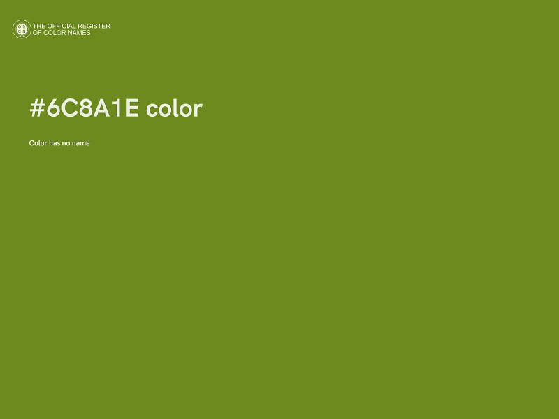 #6C8A1E color image