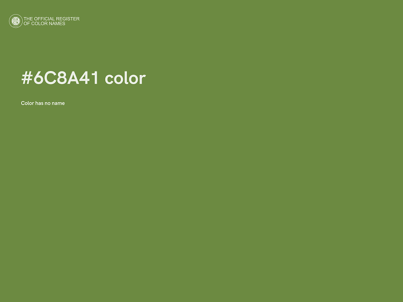 #6C8A41 color image