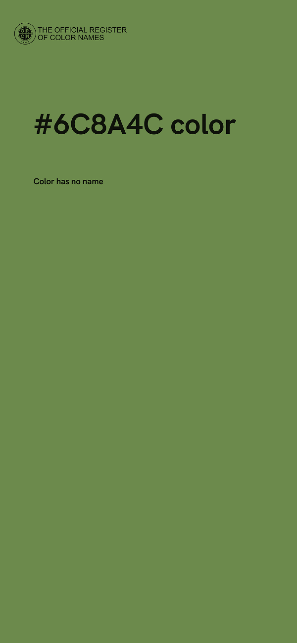 #6C8A4C color image