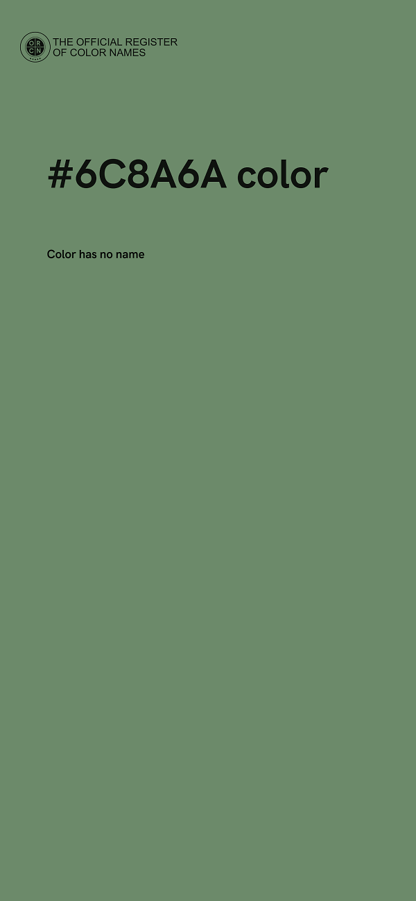 #6C8A6A color image