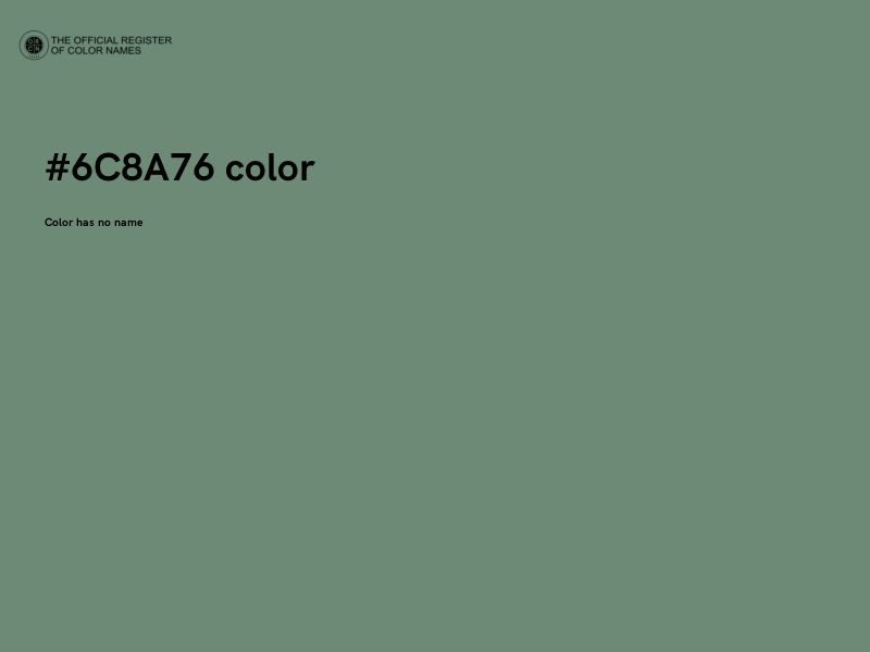 #6C8A76 color image